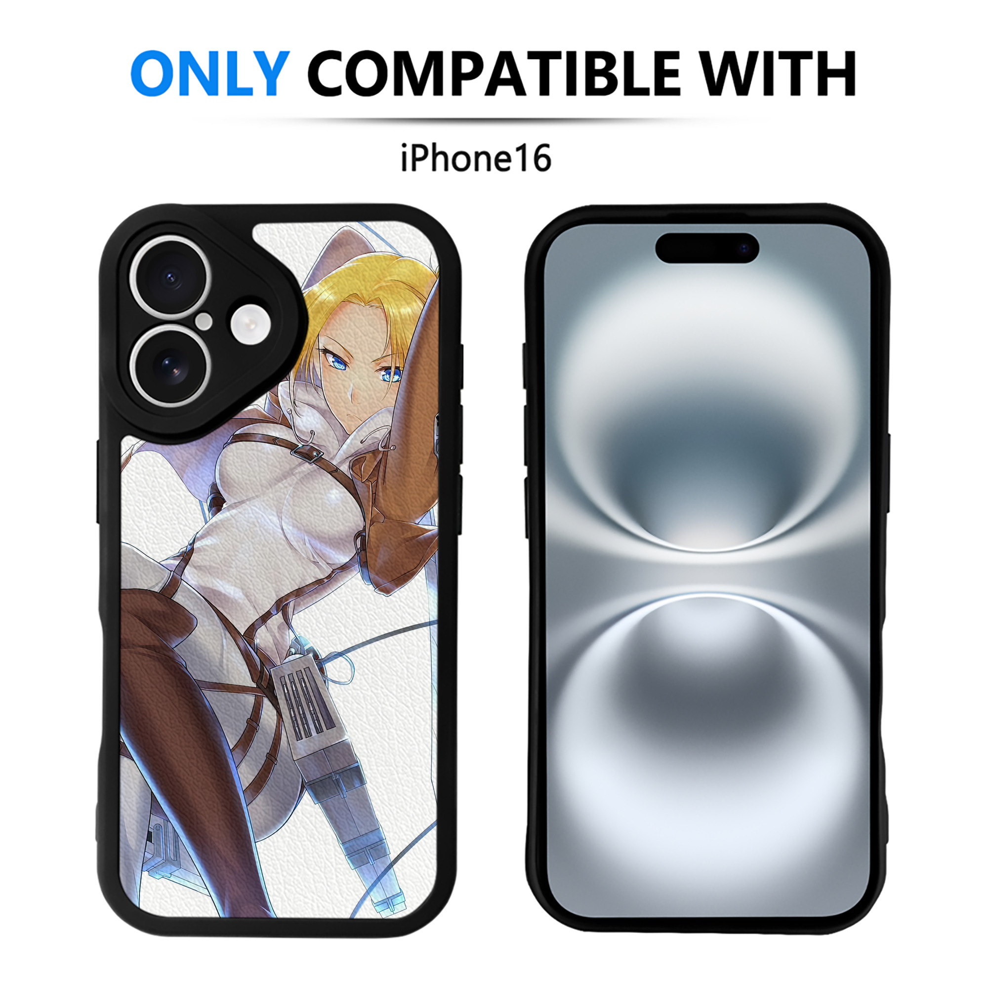 （画像用） 進撃の巨人 Attack on Titan 【iPhone 16シリーズ対応】シリコンスマホケース（レザー調） 材質：シリコン